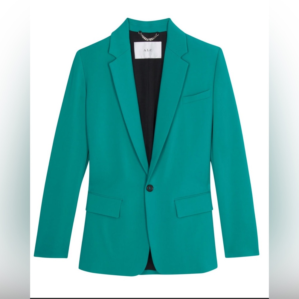 A.L.C. Teal Single-Button Blazer
